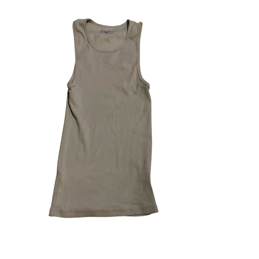 YoungLA Gray Fitted Sleeveless Tankā Top